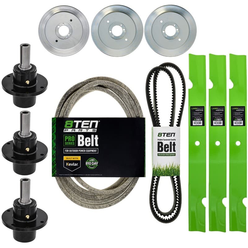 8TEN Blade Spindle Belt Deck Kit for Husqvarna Z248F 48-Inch 588811002 539131898