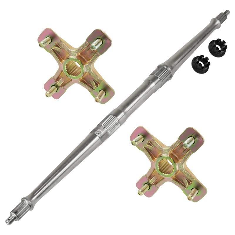 Rear Axle Shaft with Wheel Hub Nuts for Yamaha Warrior 350 YFM350X 1987-2004