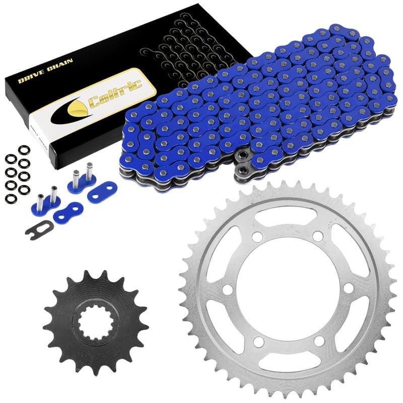 Caltric Blue O-Ring Drive Chain and Sprockets Kit for Yamaha R1 YZF-R1 2004-2008