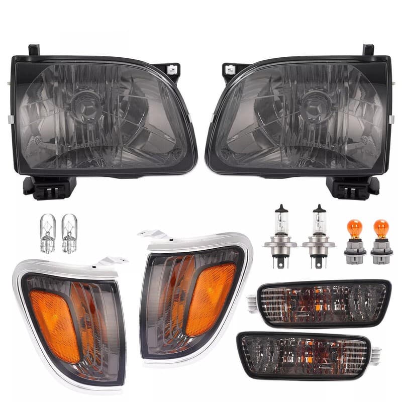 Smoke Pair Headlights Corner Lamp Turn Signal Light For Toyota Tacoma 2001-2004