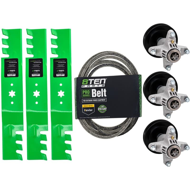 8TEN Blade Spindle Belt Kit for Craftsman ZTL8000 54 Inch 942-0677B 918-0671