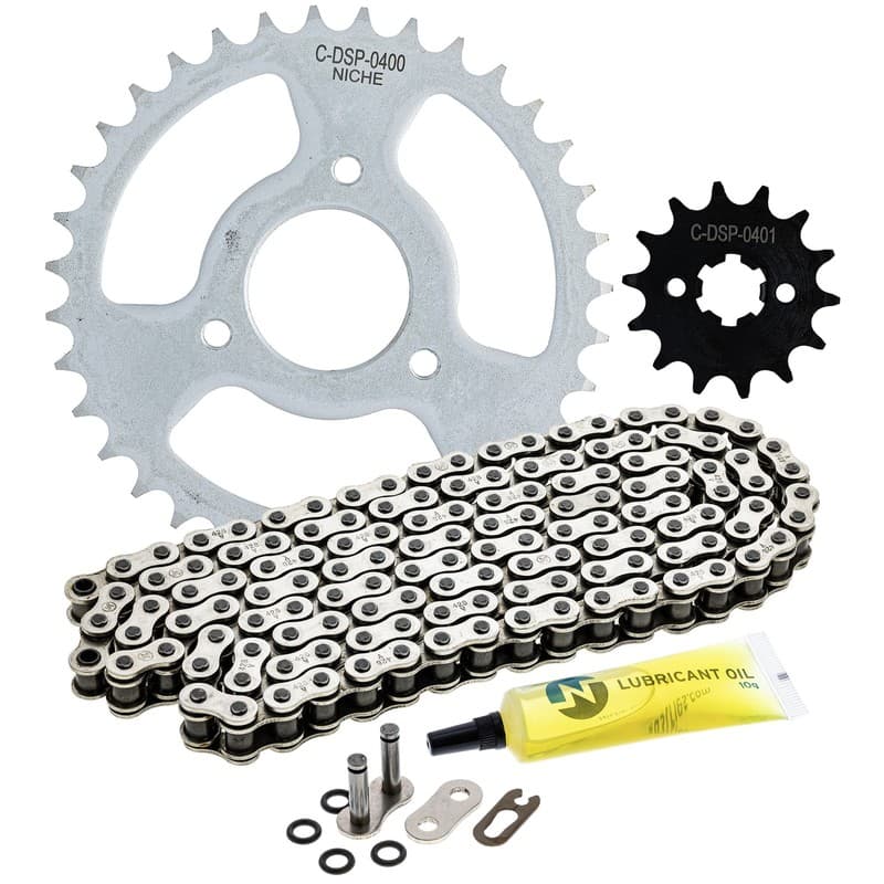 Sprocket Chain Set Yamaha Raptor Grizzly 90 14/35 Tooth 428 O-Ring Front Rear