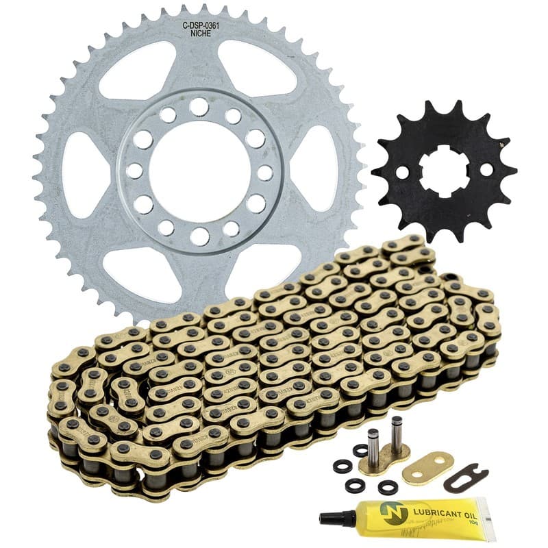 NICHE Sprocket Chain Set for Yamaha TW200 14/50 Tooth 428 X-Ring Front Rear Kit