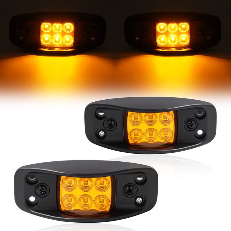 Left Right Front LED Side Marker Lights For 2 1/2 Ton and 5 Ton Military Trucks