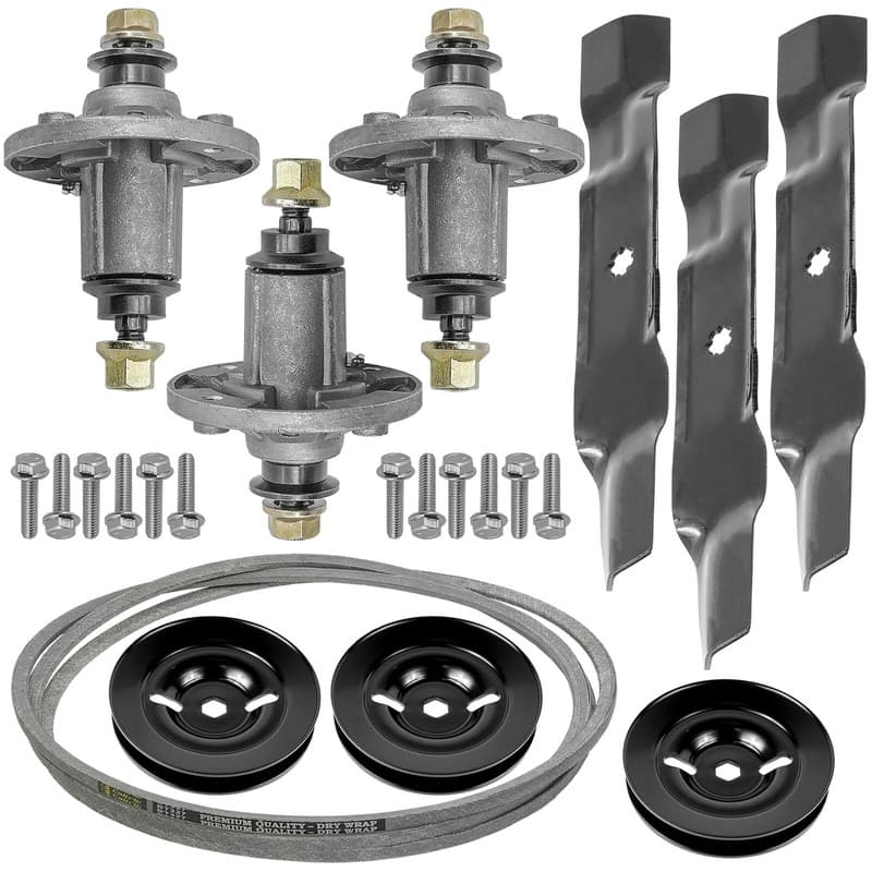 Deck Spindle Blade Belt Pulley Kit For John Deere LA130 LA140 LA145 LA155 LA165