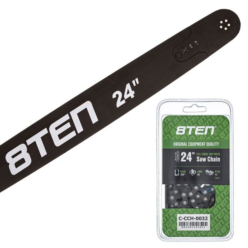 8TEN 24" Chainsaw Guide Bar & Chain .050 3/8 84DL for Stihl 066 044 064 33RM84E