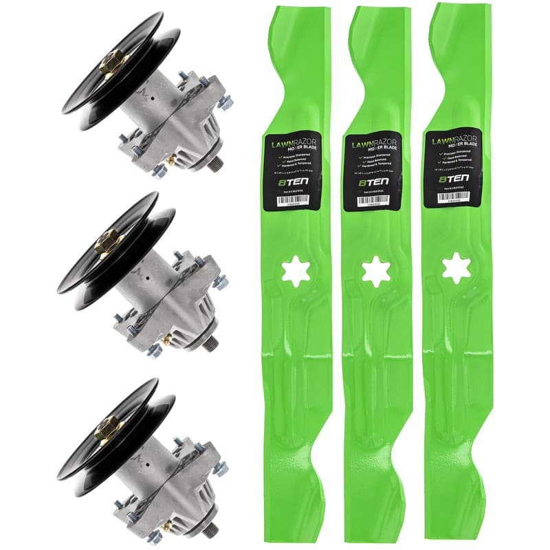 Deck Spindle & Mower Blade Kit for Cub Cadet RZT50 LT1050 SLT1550 SLTX1050 RZT22