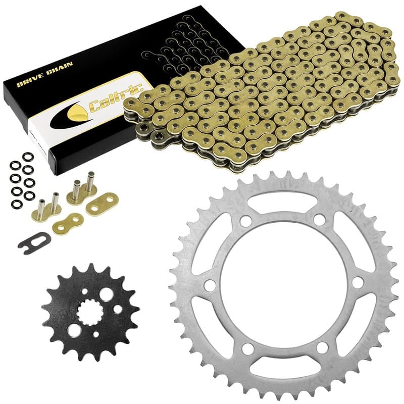 Gold O-Ring Drive Chain & Sprockets Kit for Kawasaki VN800A VN800B Vulcan 800