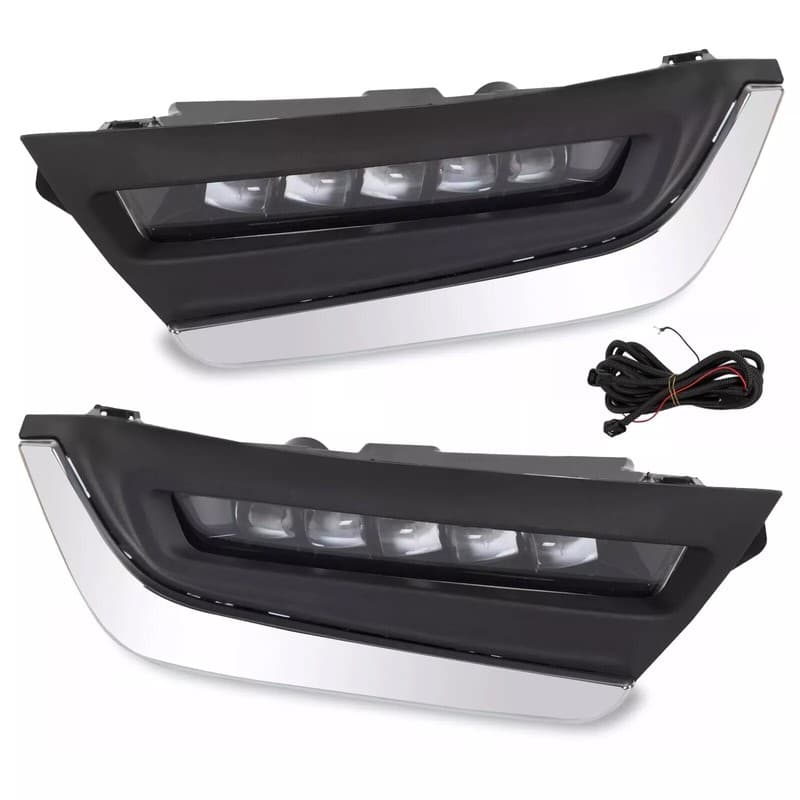 LED Fog Lights w/Brackets Pair Daytime Running lamp For Honda CRV CR-V 2017-2019