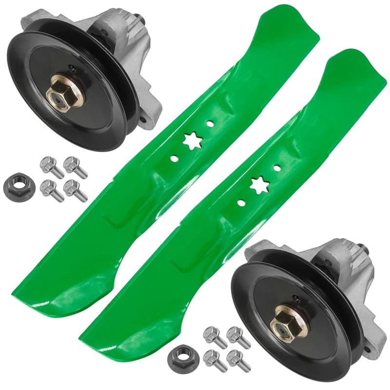 Deck Spindle Pulley & Blade For Troy Bilt Bronco 46T Horse XP TB46 46"