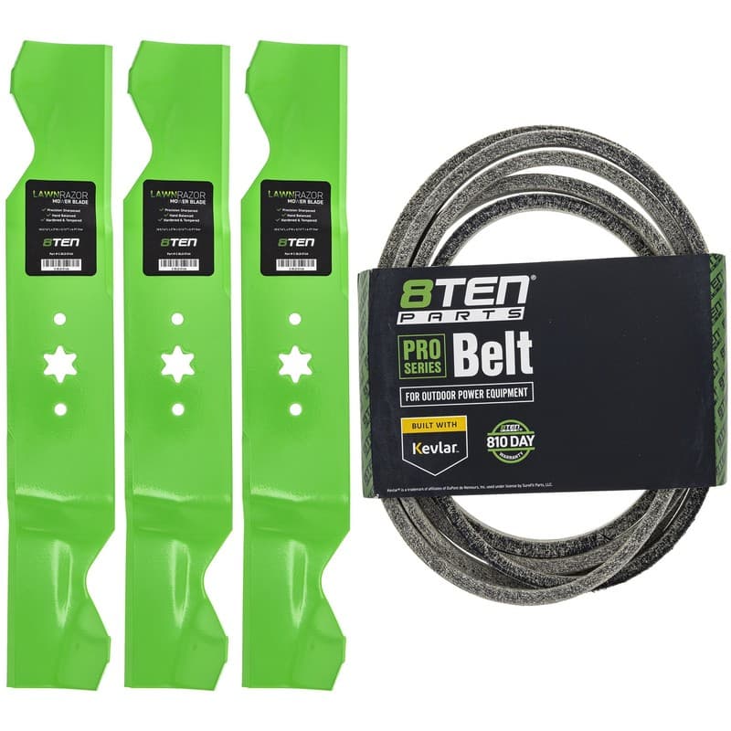 8TEN Blade Belt Kit for Cub Cadet RZT-54 RZT54 54 Inch 942-0677B 954-04138A