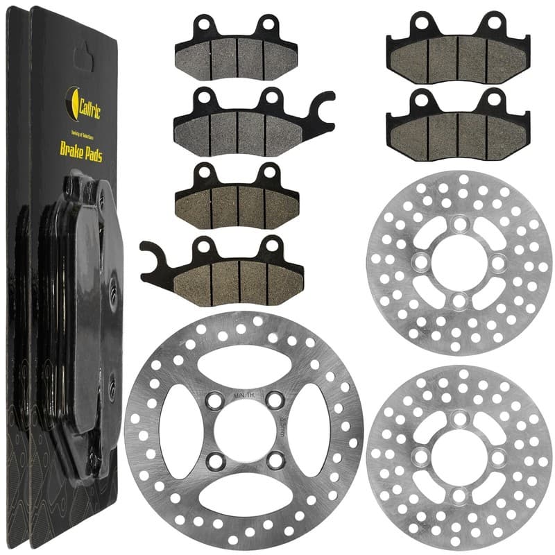 Front Rear Brake Disc Rotor W/Pad For Yamaha YFZ450 2006-2009 (Not For YFZ450R )