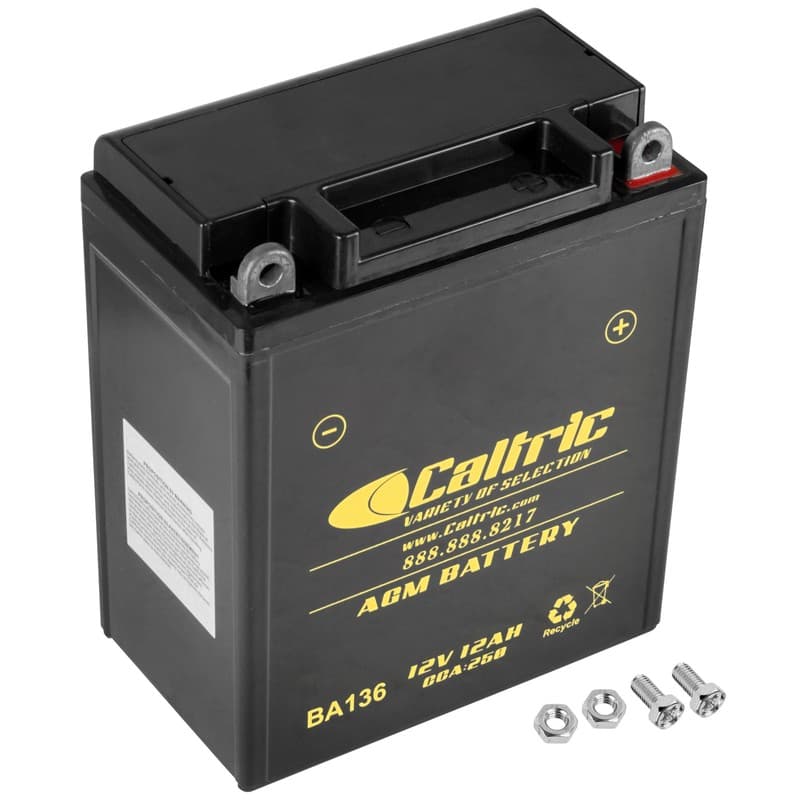 Caltric AGM Battery for Yamaha XV535 Virago 535 1987-2000 / 12V 12Ah CCA 250