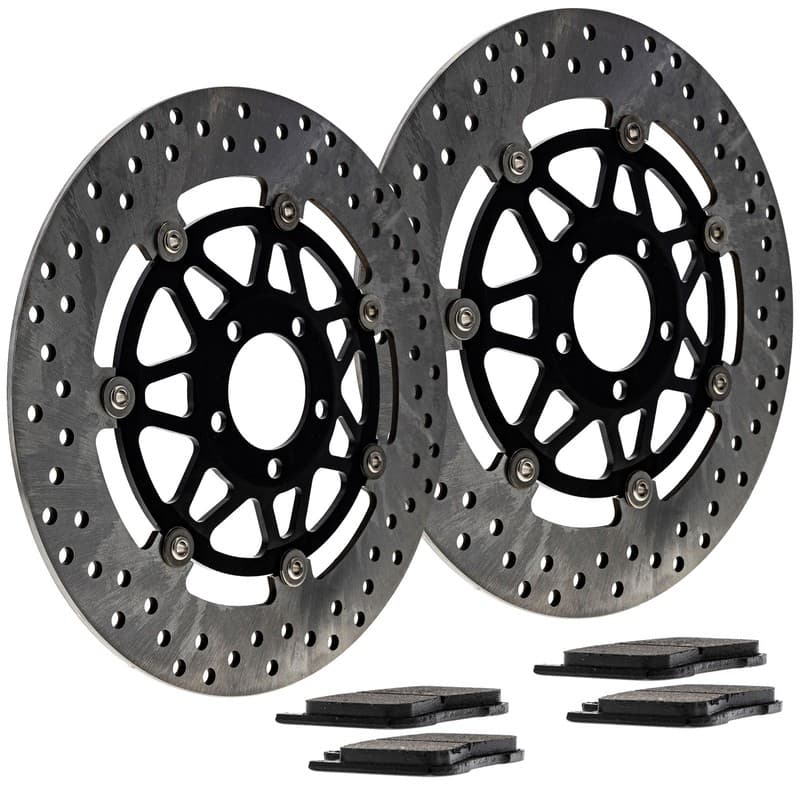 NICHE Front Brake Rotor Pad Kit for Kawasaki Ninja ZX9R 43082-1290 Semi Metallic