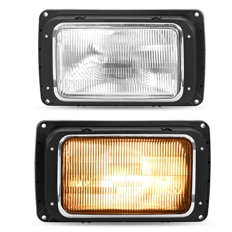 Driver & Passenger Headlights w/bulbs For Mack CH613 SFA Hood Trucks 1990-2017