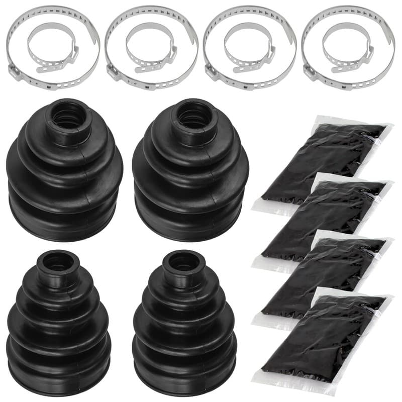 2 Rear Axle Inner Outer CV Boot Kit for Yamaha Rhino 660 YXR660F 4X4 2004