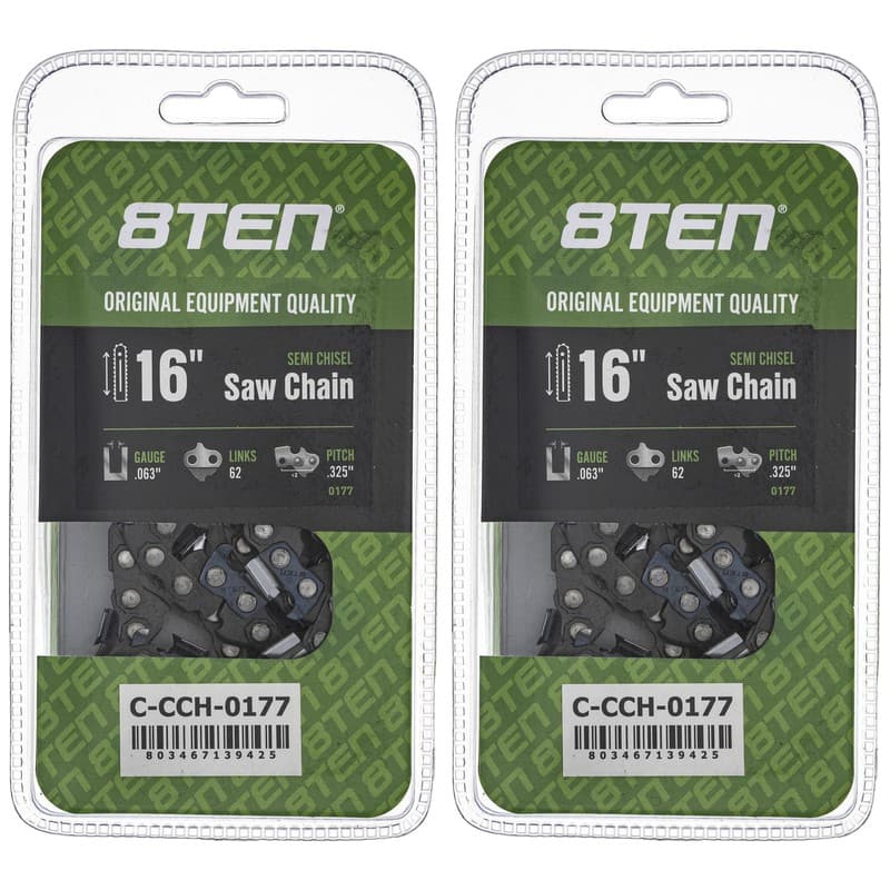 Chainsaw Chain 16 Inch .063 .325 62DL for Stihl MS 021 250 070 251 C-BE 2-Pack