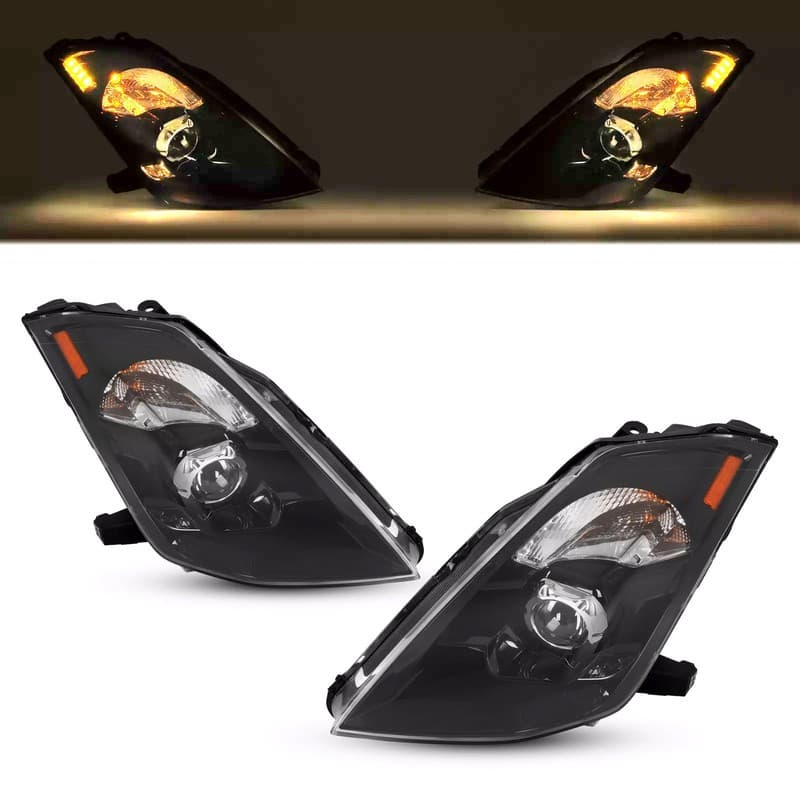 For Nissan 350Z Z33 Factory Xenon Models 2003-2009 LED HID Headlights Headlamps