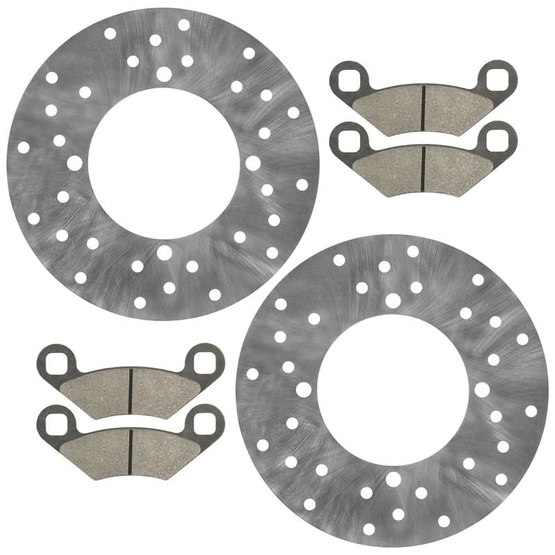 2 Rear Brake Disc Rotor w/ Pad for Polaris RZR 800 2008 2009 2010 2011 2012-2014