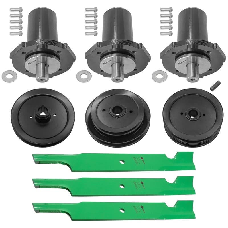 Deck Spindle Blade & Pulley Kit For Gravely Pro Turn 160 991130 991133 60"