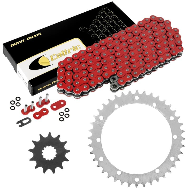 Red O-Ring Drive Chain & Sprockets Kit for Yamaha Raptor 660 YFM660R 01-05
