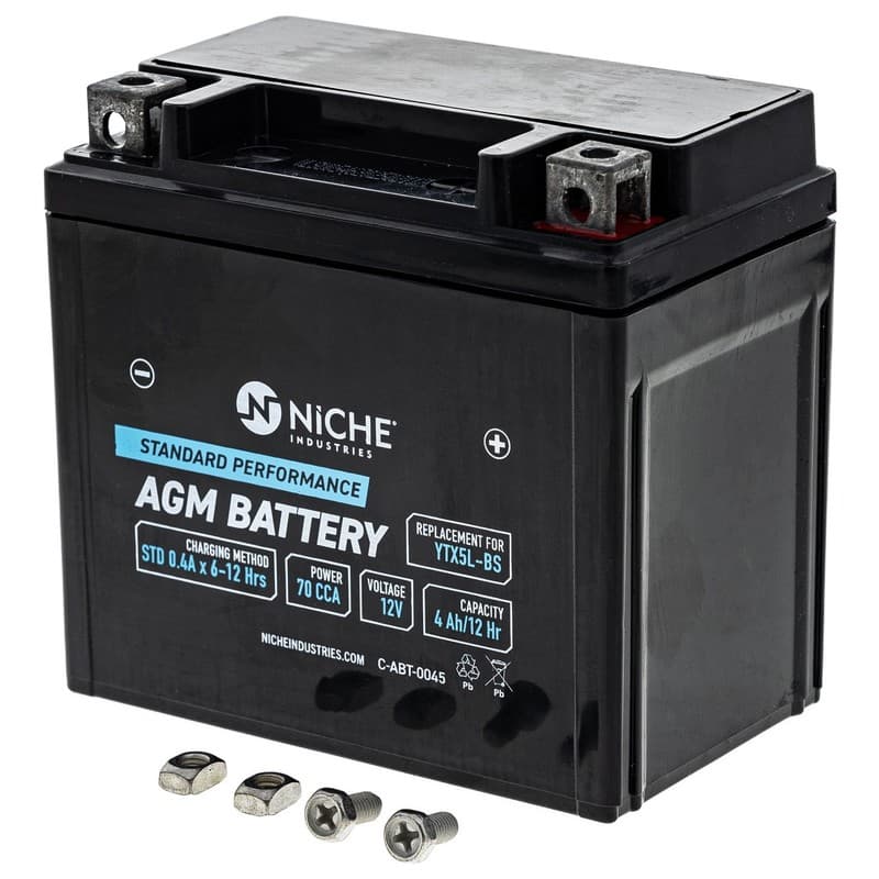 NICHE AGM Battery YTX5L for Honda CRF150F CRF230F Husqvarna Yamaha Motorcycle