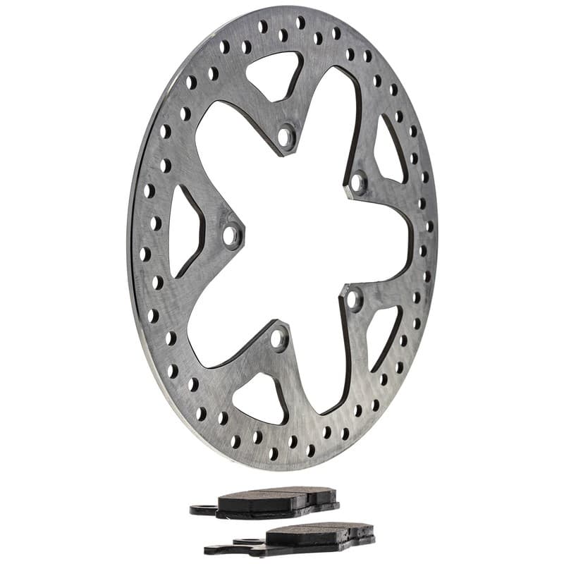 NICHE Rear Left Brake Rotor Pad Kit for Triumph T2020555 T2025100 Semi Metallic