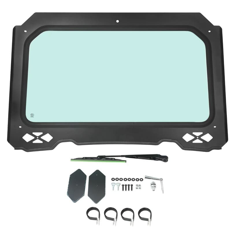 For Polaris RZR Windshield Full Glass with Wiper 900 1000 Trail S, XP Turbo