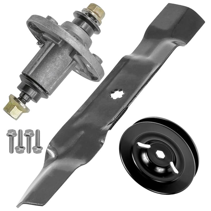 Spindle & Blade w/ Pulley for John Deere 145 155C D140 X140 100 Series 48"