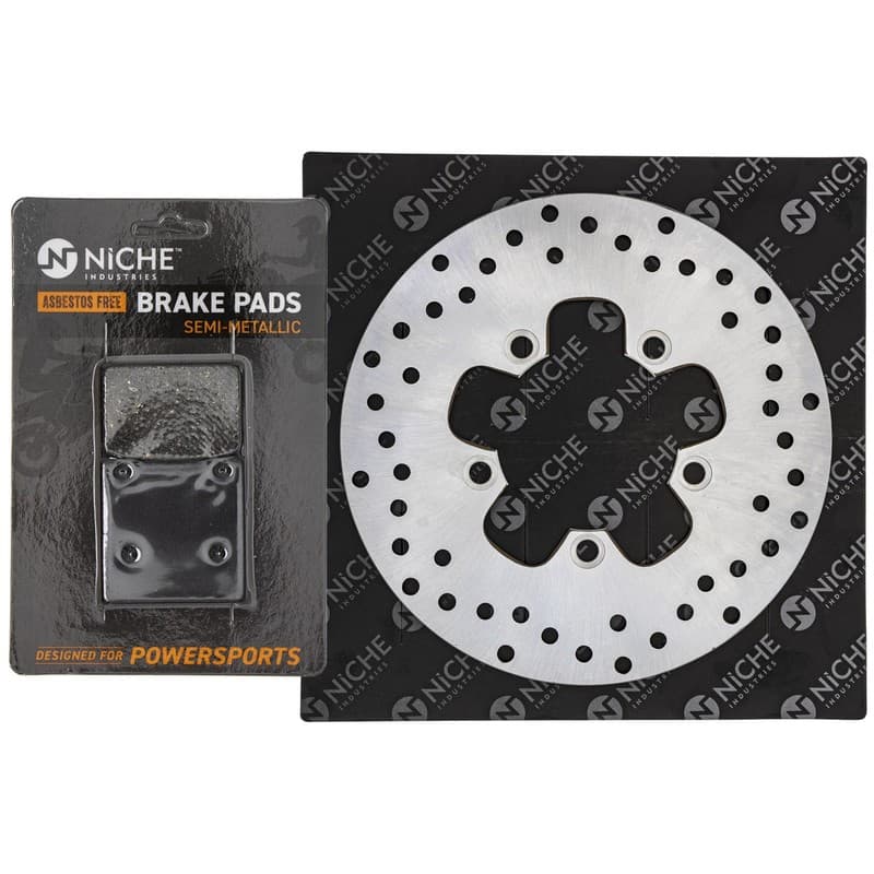 NICHE Brake Rotor Pad Kit for Suzuki 69102-05810 Rear Right Semi Metallic
