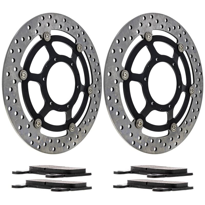 NICHE Front Brake Rotor Pad Kit for Honda CBR600RR 06455-MBW-016 Semi Metallic