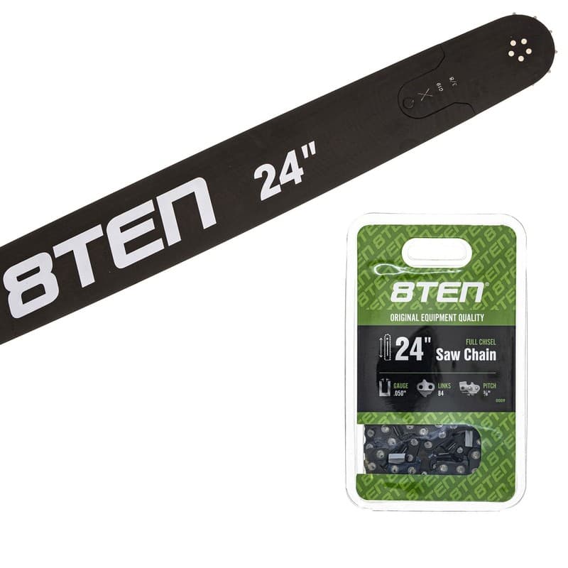 8TEN 24" Chainsaw Guide Bar & Chain .050 3/8 84DL for Stihl 066 044 064 33RSF84E