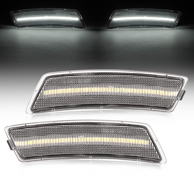 2X Clear Full LED Side Marker Lights For Volkswagen Beetle 12-19 Tiguan 18-23