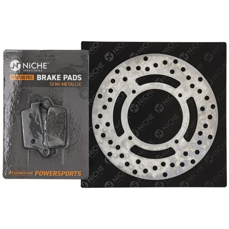 NICHE Rear Right Brake Rotor Pad Kit for 2000-2007 Honda XR650R 43105-KZ1-415