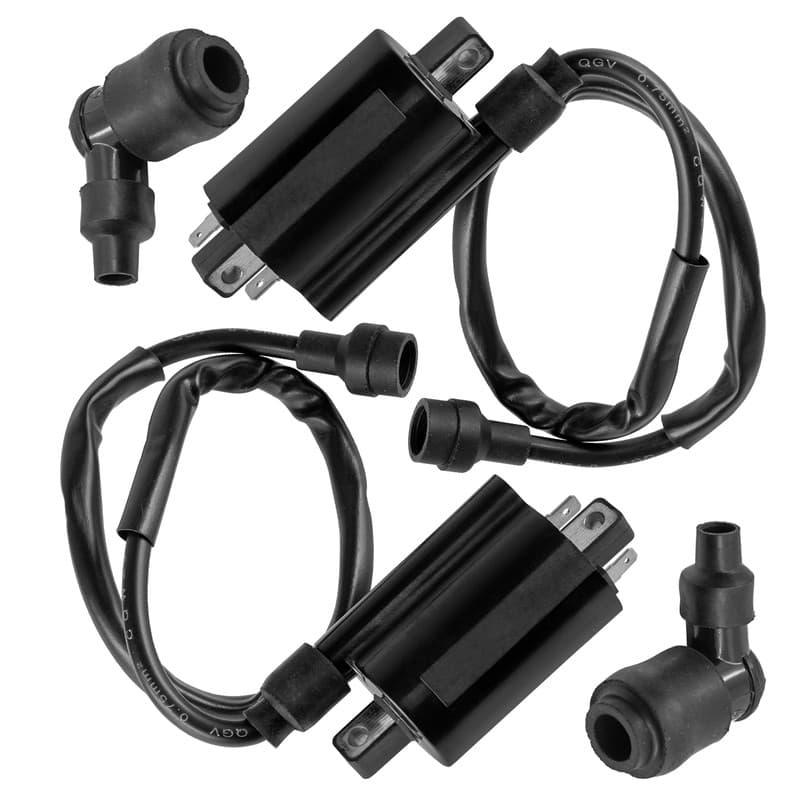 Caltric Ignition Coil w/ Spark Plug Boot Cap For Kawasaki Mule 2510 KAF620 2007