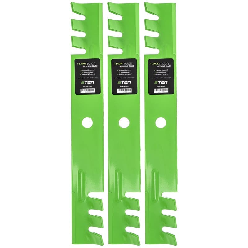 LawnRAZOR Toothed Mower Blade Set for Scotts S2554 M115496 GY20569 3-Pack