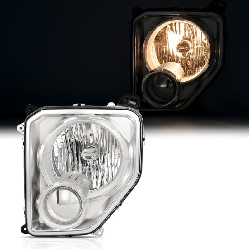 Headlight Headlamp Assembly Clear For 2008-12 Jeep Liberty Driver W/O FOG LIGHT