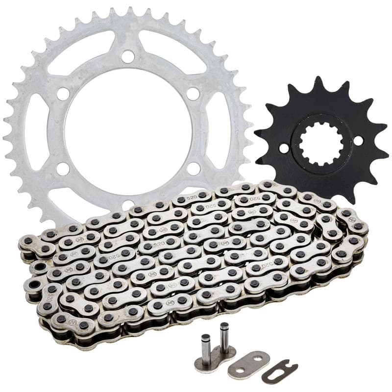 Sprocket Chain Set for Kawasaki GPZ250R 14/42 Tooth 520 Front Rear Kit Combo