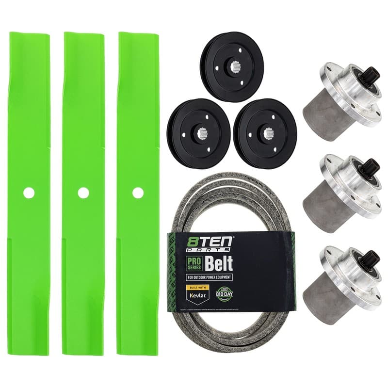 8TEN Blade Spindle Belt Kit for Hustler FasTrak SD with 54-Inch 601124 783506