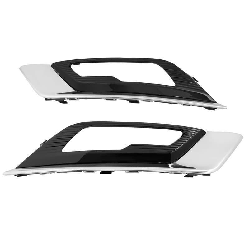 Passenger & Driver Side Black Fog Light Cover Bezel Trim For Ford Fusion 17-18