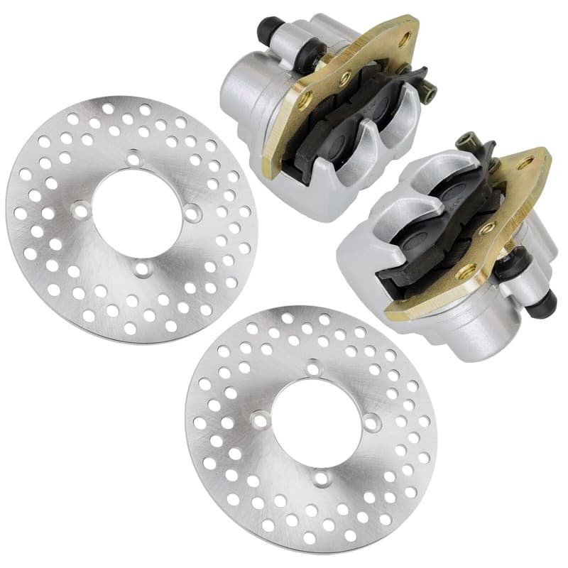 Front Left Right Brake Caliper Disc Pads For Yamaha Rhino 700 YXR700 4X4 2008-13