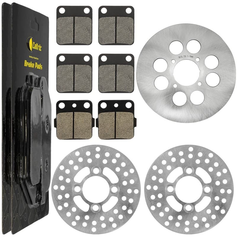 Front Rear Brake Disc Rotor w/ Pads for Yamaha Blaster 200 YFS200 2003 2004-2006
