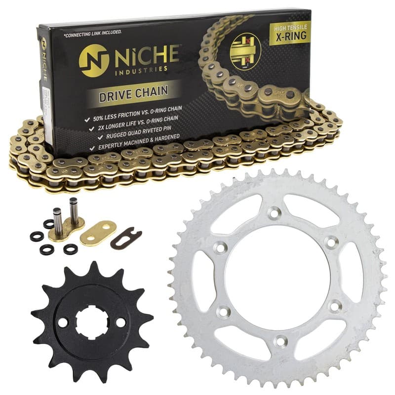 Sprocket Chain Set for Honda CR125R 13/51 Tooth 520 X-Ring Rear Front Kit Combo