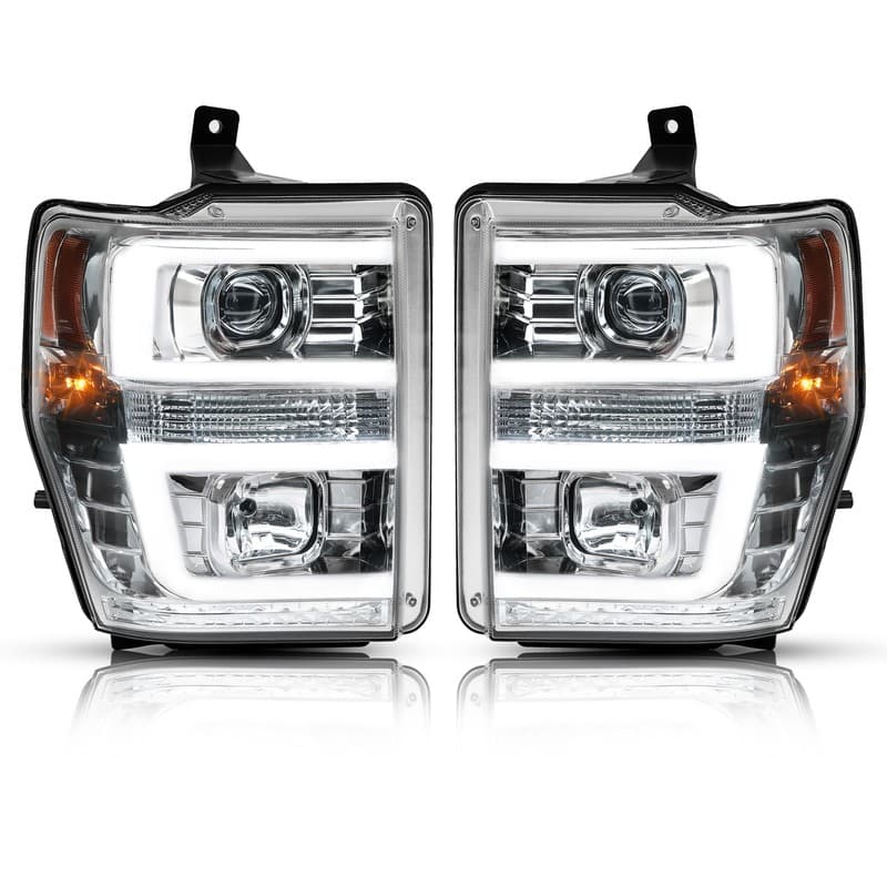 For 2008 2009 2010 Ford F250 F350 F450 F550 LED Projector Headlights Headlamps