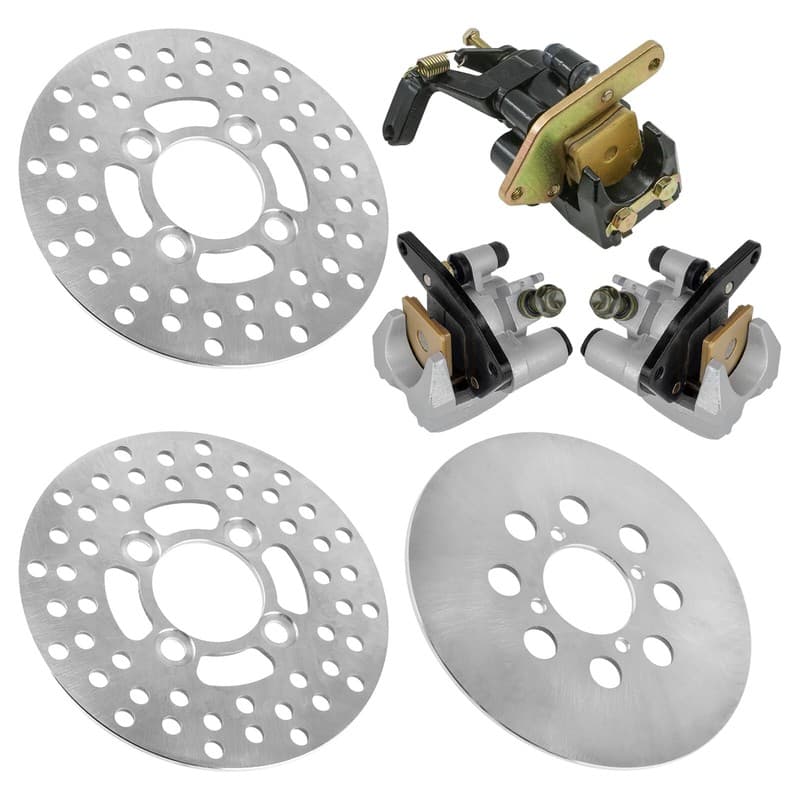 Front and Rear Brake Discs w/ Calipers Fits Yamaha Warrior 350 YFM350X 1989