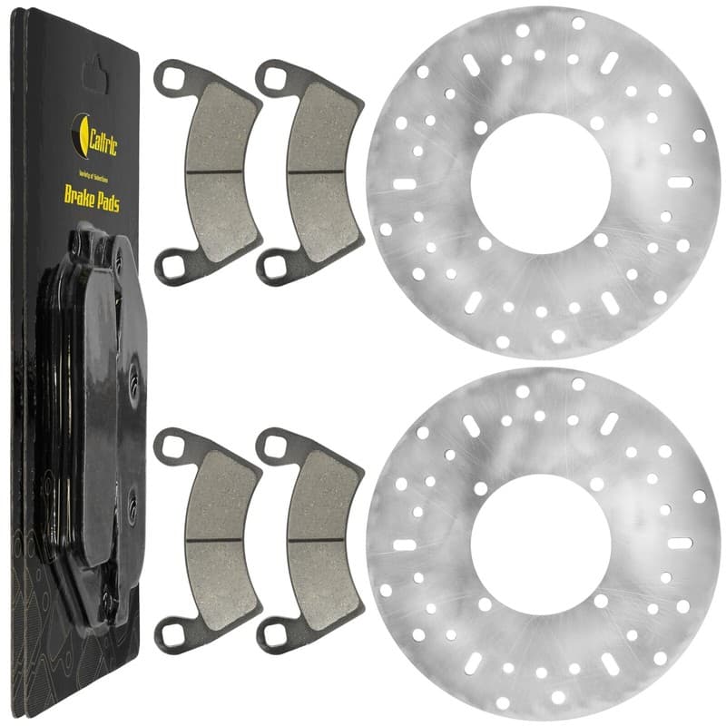 2 Front Brake Disc Rotor Pad For Polaris Ranger Crew 700 4X4 08-09 / XP 700 2008