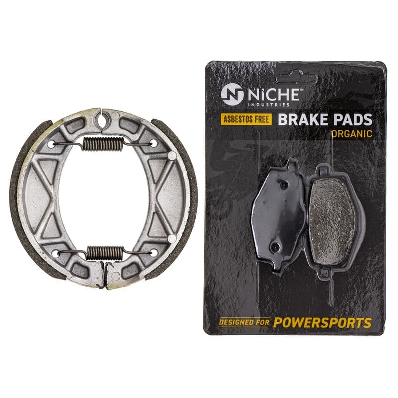 NICHE Brake Pad with Shoe Set for Yamaha XT225 4BE-W253E-00 Front Rear Organic