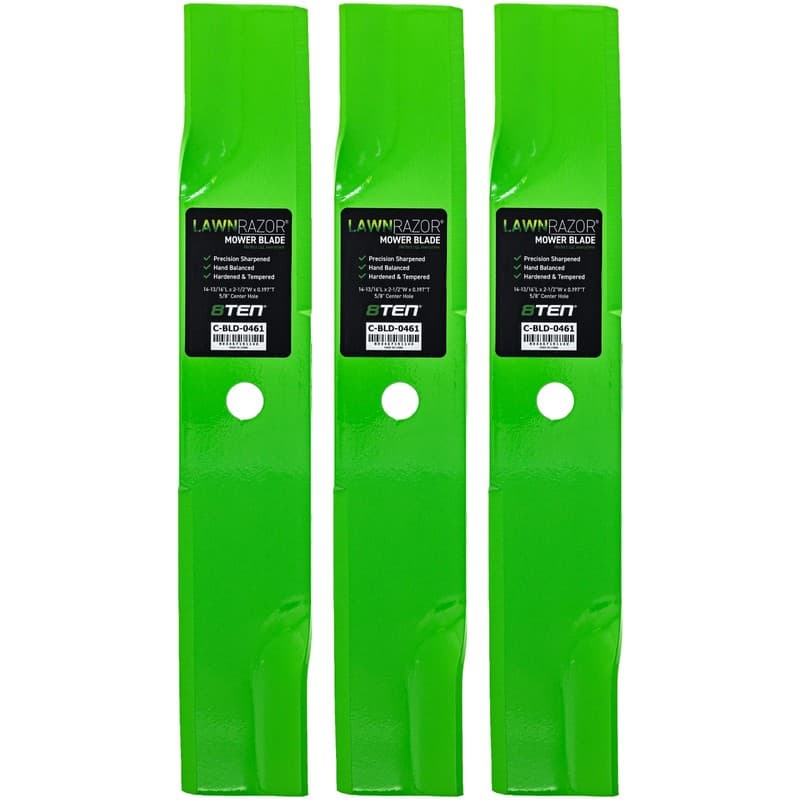8TEN LawnRAZOR Blade for Husqvarna ZTH4217 42" Deck 539103274 Medium Lift 3 Pack