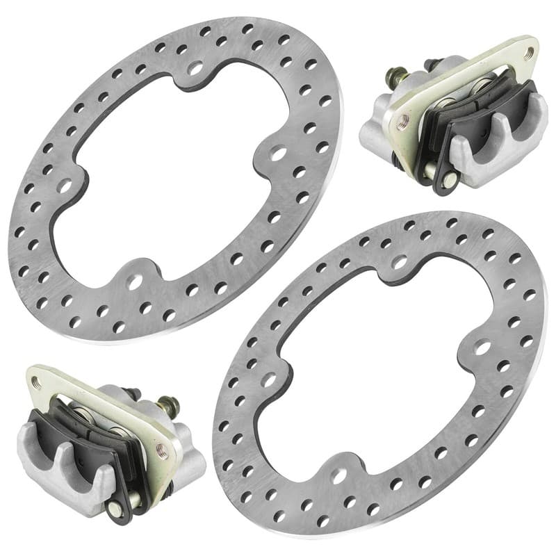 Front Left Right Brake Caliper w/ Disc for Polaris RZR S 800 / RZR 800 2010-2014