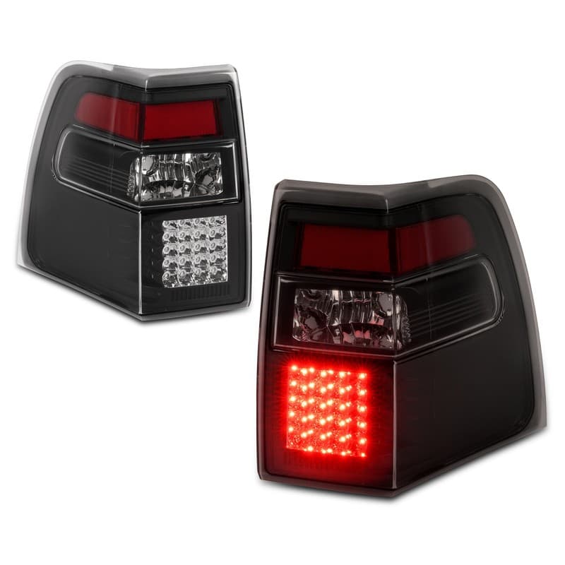 Driver & Passenger Side LED Black Tail Lights Lamps For Ford Expedition 07-17